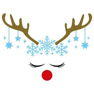 Free SVG Files SVG, PNG, DXF, EPS Reindeer Antlers Snowflake