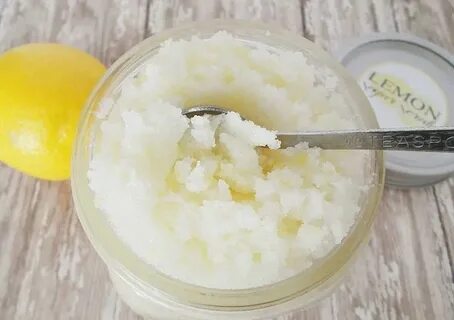 This heavenly smelling homemade lemon sugar scrub is one of 