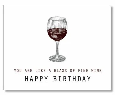 OVER THE HILL Birthday Card. Wine Lover Card. Funny Sweet Ki