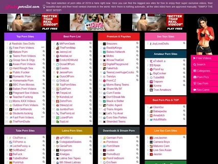 TubePornList " Similar Porn List Sites at Reach Porn