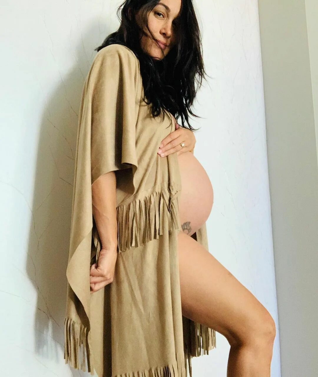 Brie Bella on Instagram: "30 weeks 🤠" .