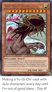 Making a Yu-Gi-Oh! Card With JoJo Characters Every Day Until