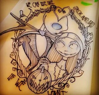 Jack and sally tattoo! Beautiful Halloween tattoos, Disney t