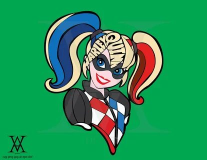 Harley Quinn clipart vector. INSTANT DOWNLOAD Etsy