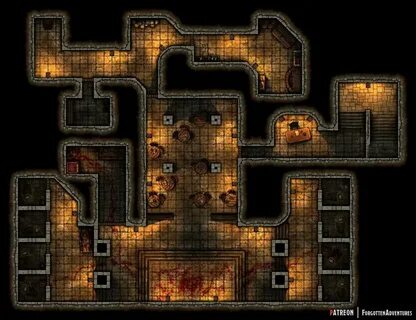 OC Art 26x20 Underground Fight Club - Battle map : battlemap