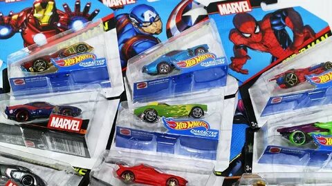 Marvel Hot Wheels! Spiderman, Captain America, Iron Man, Ven