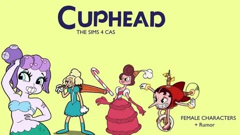 The Sims 4 CAS Cuphead Female Characters Read Desc. - YouTub