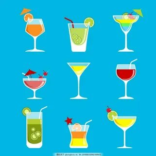 Japanese cocktails drinks images vector