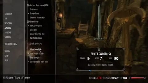 Skyrim - Where to find silver swords (PS4, Xbox One, PC) - Y