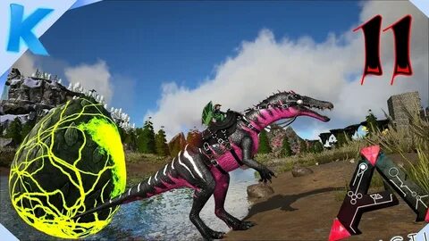 Ark - Alpha BARYONYX -Ep 11- Alpha Eitjes Stelen! Modded ark