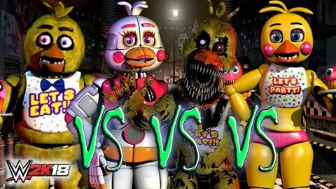 FUNTIME CHICA vs NIGHTMARE CHICA vs TOY CHICA vs CHICA on MO