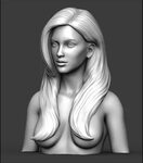 Female bust 3D model 3D printable CGTrader