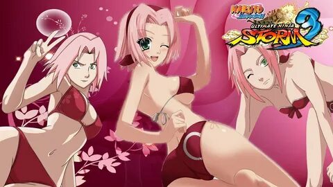 NARUTO SHIPPUDEN UNS3 FB #3 SAKURA PELEANDO EN BIKINI - YouT