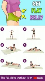 Collection of Home Exercises Get Flat Belly Stomach workout, Abs workout, W...