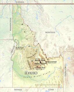 Idaho Mountain Ranges Map - Florida Map