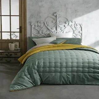 image Damya Quilted Two-Tone Throwover La Redoute Interieurs