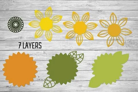 Personal and Commercial Use Multi Layer SVG Sunflower Mandal