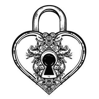 Heart Lock in 2020 (With images) Heart shaped padlocks, Line