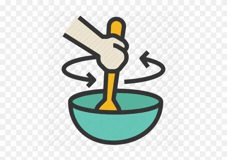 Bowl, Food, Mix, Spatula, Stir Icon - Stir Png - Free Transp