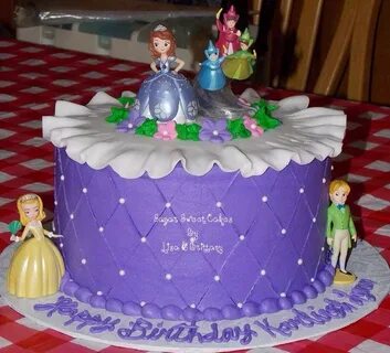 Sofia the first- single tier cake Sofia the first birthday c