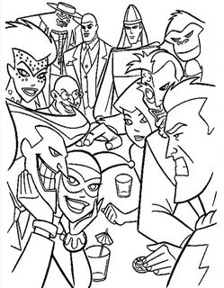 Batman vs Villains in Super Hero Squad Coloring Page - NetAr