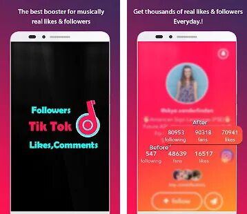 Boost Fans For Tik-Tok Likes & Followers Unduh Apk versi ter