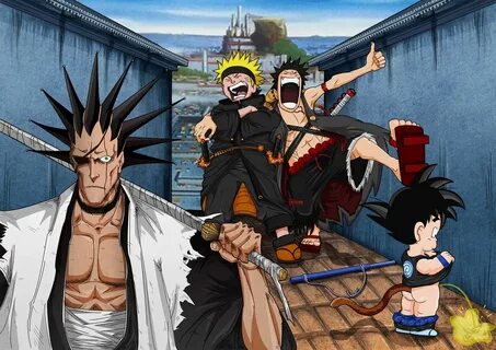 Goku,Luffy,Naruto,Zaraki by sekroll123.deviantart.com on @De