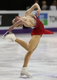 Figure skater boob slip