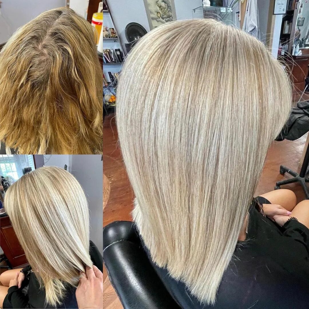 "Very Stunning Before and After Look! 💕 Hair by @kandkhairsalon Produ...
