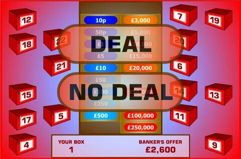 Deal Or No Deal game - Mr Pitts .co.uk