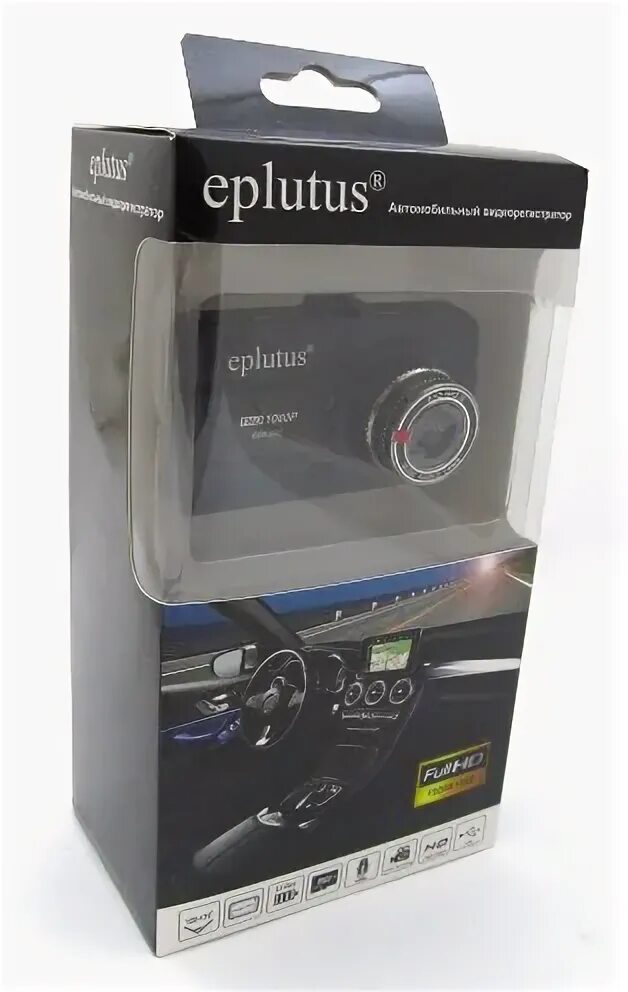 Видеорегистратор Eplutus DVR-932, 1 камера, 1920х1080, 3", 1