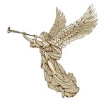 Trumpet Angel Illustration - Angel statue png download - 102