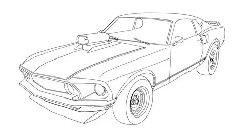 Mustang Drawings Cars Step By Step Picture Idokeren - Image 