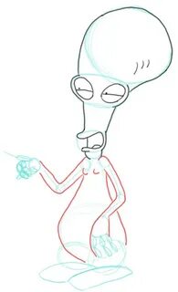How to Draw Roger the Alien from American Dad in Easy Steps 
