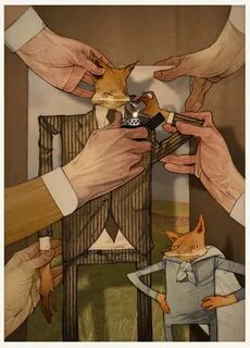 BLDG//WLF Fox art print, Illustration, Graphic arts illustra