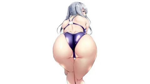 Скачать обои girl, sexy, ass, anime, swimsuit, butt, bending