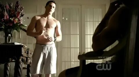 Michael Trevino and Taylor Kinney on The Vampire Diaries s2e