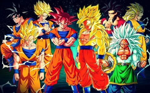 Goku All forms V1(My style) by Kingkakarot on DeviantArt