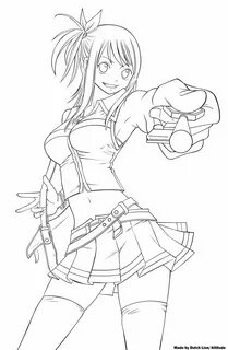 Lucy lineart by DutchLion Fairy tail art, Lion king drawings