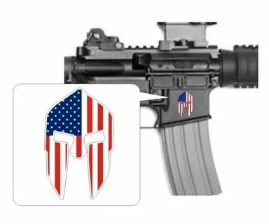 Decals & Stickers 3 AR15 Lower Spartan Helmet American Flag 