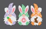Easter Gnomes with Rabbit Ears, Stock Illustration - Illustr
