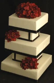 Квадратные свадебные торты (67 фото)