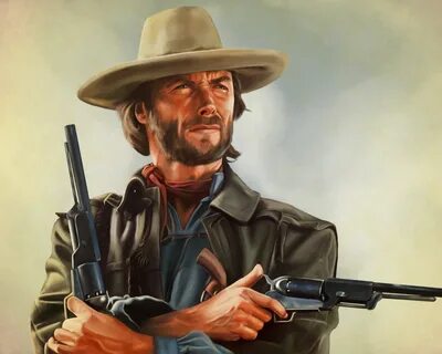 Скачать обои art, Clint Eastwood, revolver, Josey Wales, The