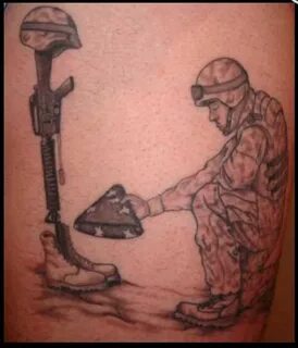 Tattoo in memory of a soldier! Thinking bout getting this in