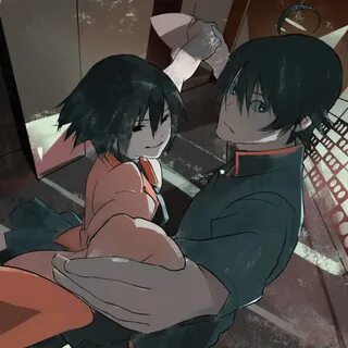 Safebooru - 1boy 1girl absurdres ahoge araragi koyomi black 