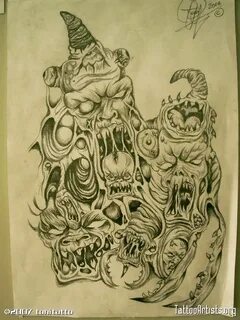 Evil Tattoo Flash Art Pics Photos - Pin Evil Demon Tattoo Fl