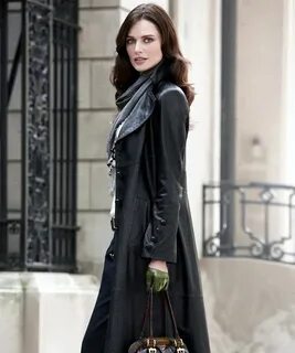 Leather Coat Daydreams: High class lady Long leather coat, L