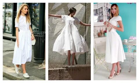 С чем и как носить белое летнее платье