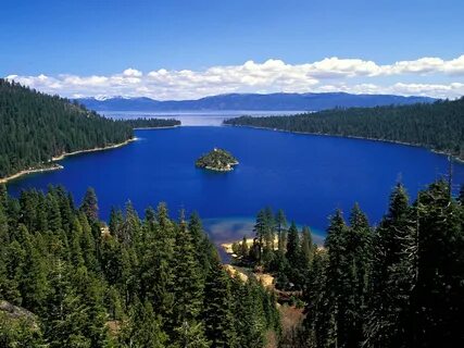 Emerald Bay Lake Tahoe California postcard, Emerald Bay Lake