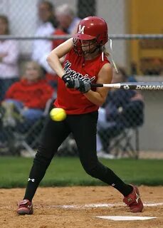 Female teenager playing softball free image download